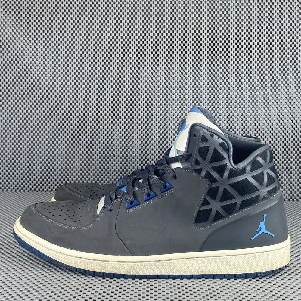 Nike Air Jordan 1 Flight 3 Sneakers Mens 12 Gray Blue Lace Up